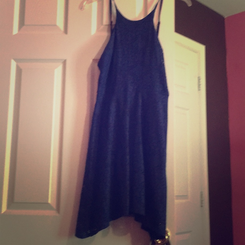 Navy blue lace summer dress